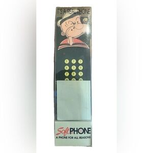 Popeye Phone Telephone Landline Vintage 1992 90s Soft Foam Recyco New